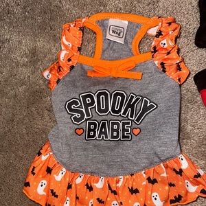 Size small, cute little dog dress never worn